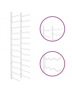 Portavini da Parete per 36 Bottiglie Bianco in Ferro