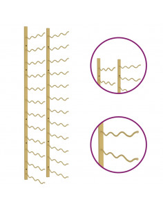 Portavini da Parete per 36 Bottiglie Oro in Ferro