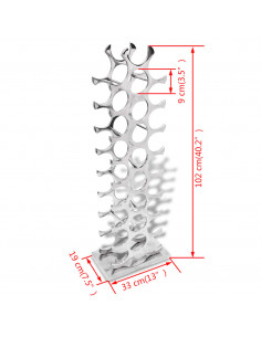 Portavini in Alluminio Argento 27 Bottiglie