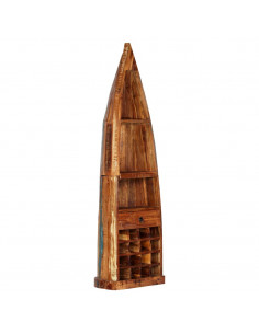 Portavino 50x40x180 cm in Legno Massello di Recupero