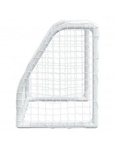 Porte Calcio Bambini 2pz con Pallone Bianco 64x35x48 cm Metallo