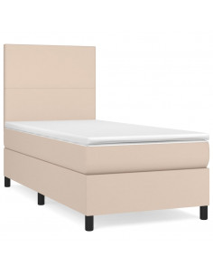 Giroletto a Molle con Materasso Cappuccino 90x200 cm Similpelle 2