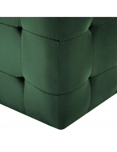 Pouf 2 pz Verde 30x30x30 cm in Velluto