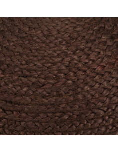 Pouf Lavorato a Mano 40x45 cm in Juta Marrone