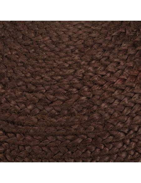 Pouf Lavorato a Mano 40x45 cm in Juta Marrone