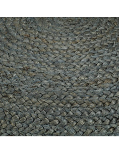 Pouf Lavorato a Mano 45x30 cm Verde Oliva in Juta