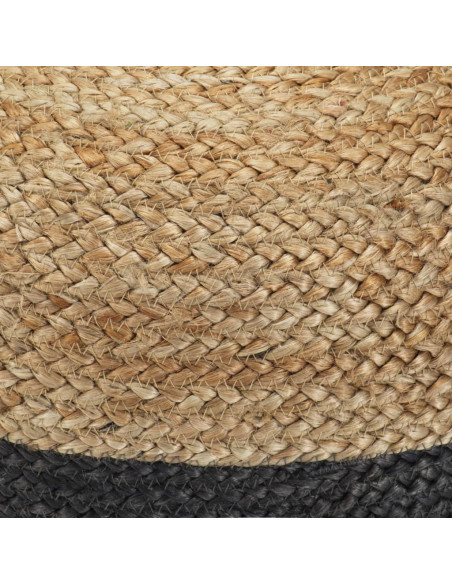 Pouf Lavorato a Mano Grigio Scuro 40x45 cm in Juta