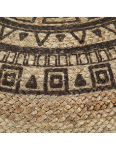 Pouf Lavorato a Mano Marrone 45x30 cm in Juta