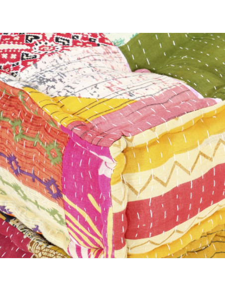 Pouf Modulare in Tessuto Patchwork