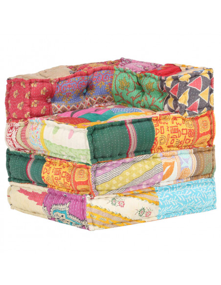 Pouf Modulare in Tessuto Patchwork