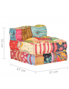 Pouf Modulare in Tessuto Patchwork