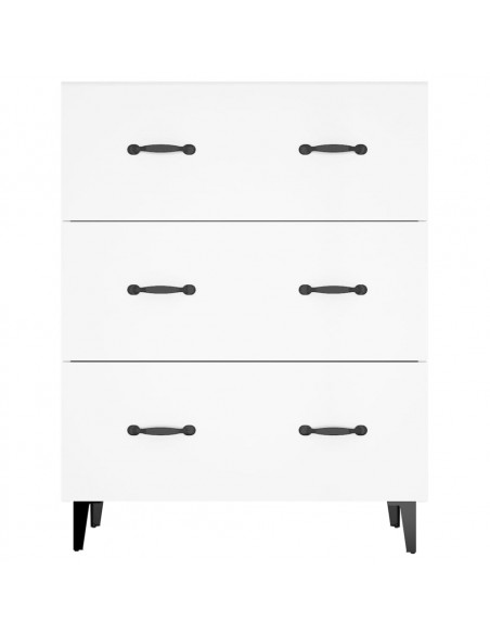 Credenza 69,5x34x90 cm in Legno Multistrato Bianco Lucido