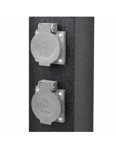 Presa Elettrica da Giardino con Pilastro Nero