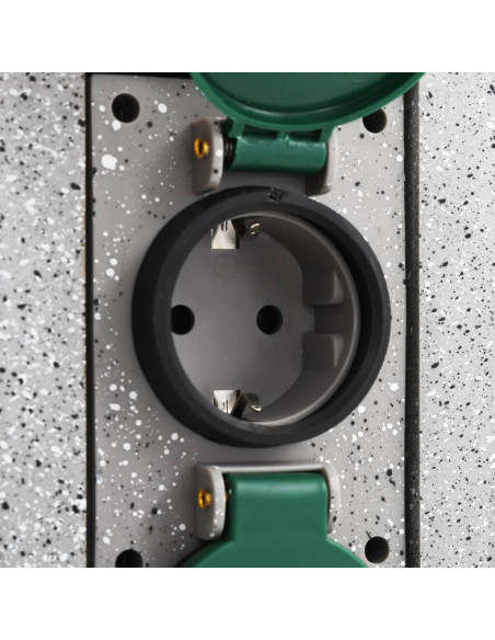 Presa Elettrica da Giardino con Sensore Luce Verticale Plastica
