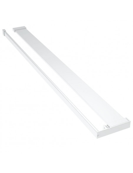 Parete Doccia con Mensola Cromo 100x195cm Vetro ESG e Alluminio