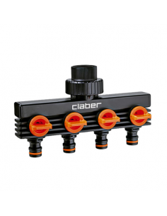 Presa rubinetto irrigazione Claber 8581 GARDENLIFE A 4 Vie Innesto Rap