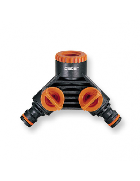 Presa rubinetto irrigazione Claber 8599 GARDENLIFE A 2 Vie Innesto Rap