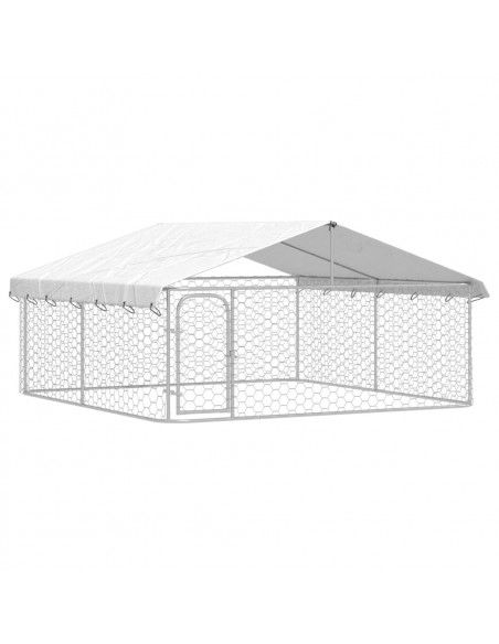 Gabbia per Cani da Esterno con Tetto 300x300x150 cm