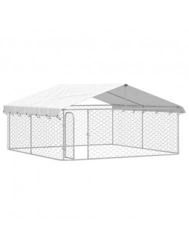 Gabbia per Cani da Esterno con Tetto 300x300x150 cm