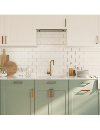 Maniglie per Mobili 10pz Bronzo 128mm in Acciaio Inox