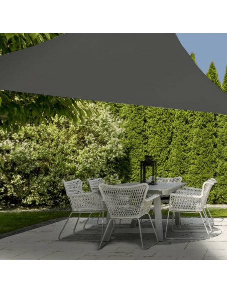 ProGarden Vela Parasole 3,6x3,6x3,6 m Grigia a Triangolo