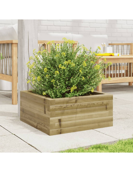 Fioriera da Giardino 50x50x23 cm in Legno di Pino Impregnato