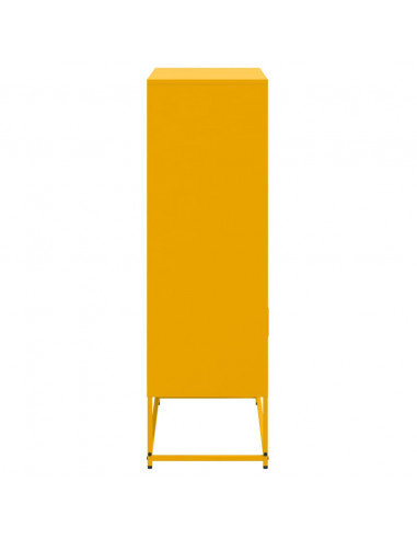 Credenza Giallo Senape 68,5x38,5x123,5 cm in Acciaio