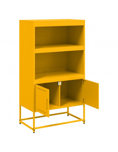 Credenza Giallo Senape 68,5x38,5x123,5 cm in Acciaio