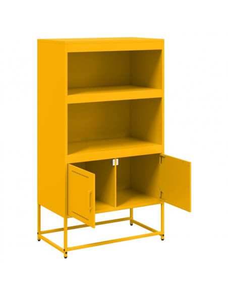 Credenza Giallo Senape 68,5x38,5x123,5 cm in Acciaio