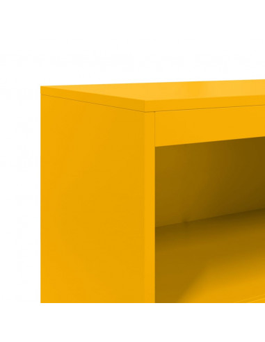 Credenza Giallo Senape 68,5x38,5x123,5 cm in Acciaio