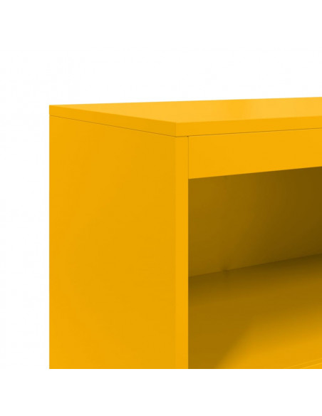 Credenza Giallo Senape 68,5x38,5x123,5 cm in Acciaio