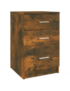 Comodino Rovere Fumo 40x40x63 cm in Legno Multistrato 2