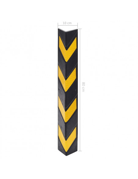 Protezioni Angolari Riflettenti 5 pz in Gomma 80 cm