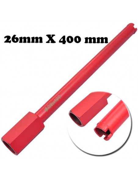 Punte trapano carotiere diamantato 26 mm x 400 mm