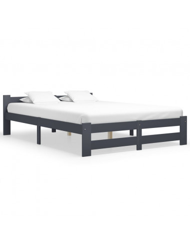 Giroletto Grigio Scuro in Legno Massello di Pino 140x200 cm