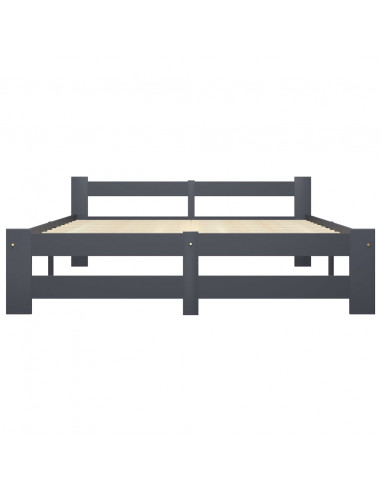 Giroletto Grigio Scuro in Legno Massello di Pino 140x200 cm