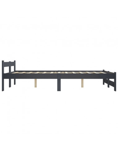 Giroletto Grigio Scuro in Legno Massello di Pino 140x200 cm