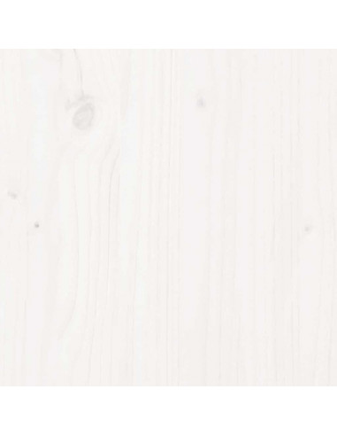 Letto senza Materasso Bianco 90x190 cm in Legno Massello Pino