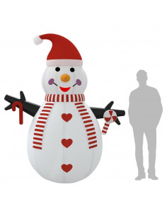 Pupazzo di Neve Gonfiabile con LED 250 cm