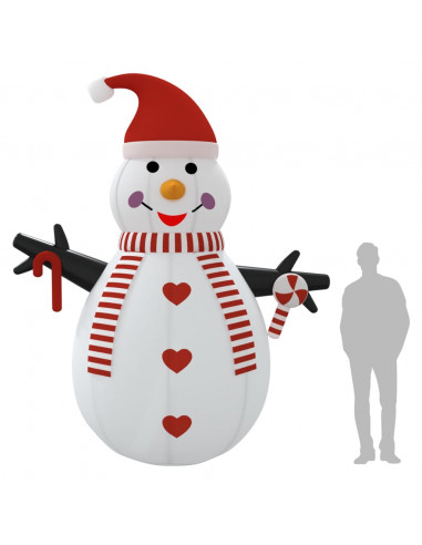 Pupazzo di Neve Gonfiabile con LED 360 cm