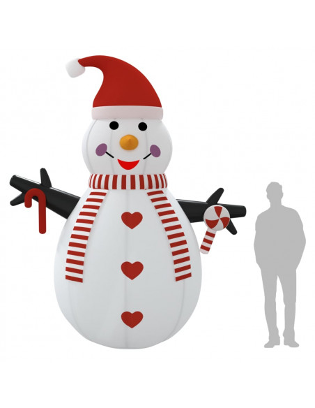 Pupazzo di Neve Gonfiabile con LED 360 cm