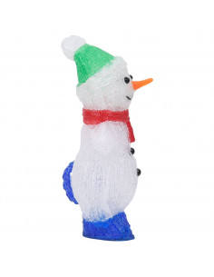 Pupazzo di Neve LED in Acrilico per Interno ed Esterno 30 cm