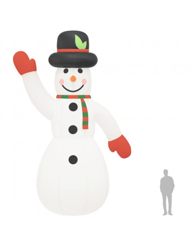Pupazzo di Neve Natalizio Gonfiabile con LED 805 cm