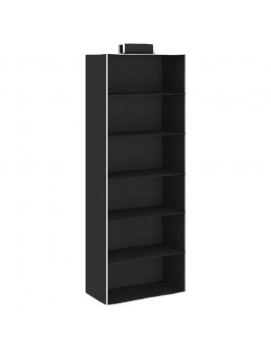 Organizer per Armadio da Appendere 2 pz con 6 Ripiani Tessuto