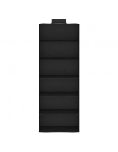 Organizer per Armadio da Appendere 2 pz con 6 Ripiani Tessuto