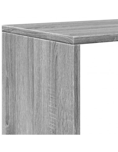 Libreria Divisorio 3Piani Grigio Sonoma 123x29x123cm Truciolato