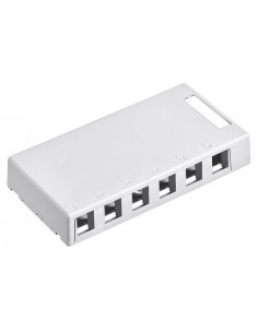 QuickPort 6-Port Surface Mount Box WH
