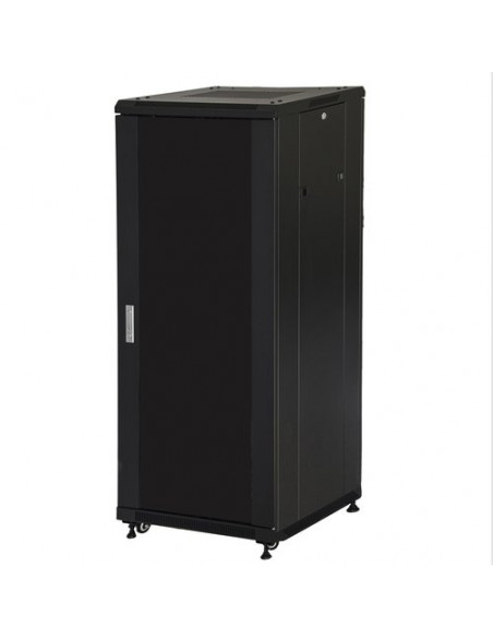 RACK LINK 19'' ARMADIO 27 UNITA' (A)1388x(L)600x(P)1000 COLORE NERO PORTA IN VETRO Capacità di carico 800 kg