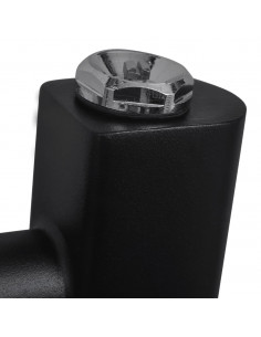 Radiatore Centrale Portasciugamano Curvo Nero 480 x 480 mm