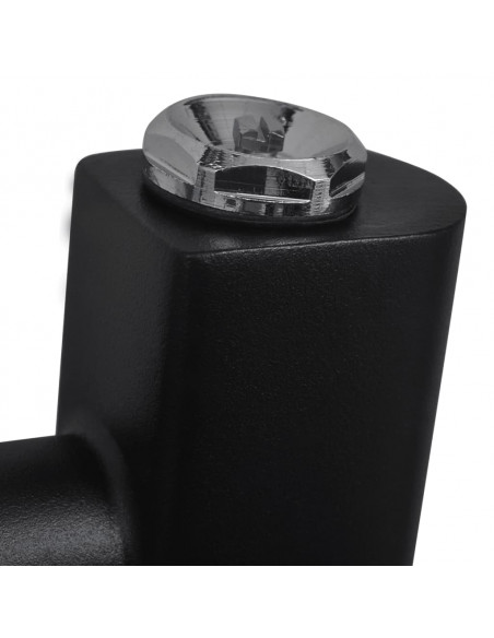 Radiatore Centrale Portasciugamano Curvo Nero 480 x 480 mm